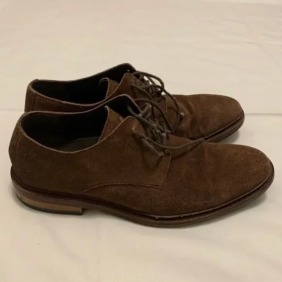 Cole Haan Suede Leather Derby Shoes Oxford Brown lace up Men Sz 10 - Picture 5 of 10